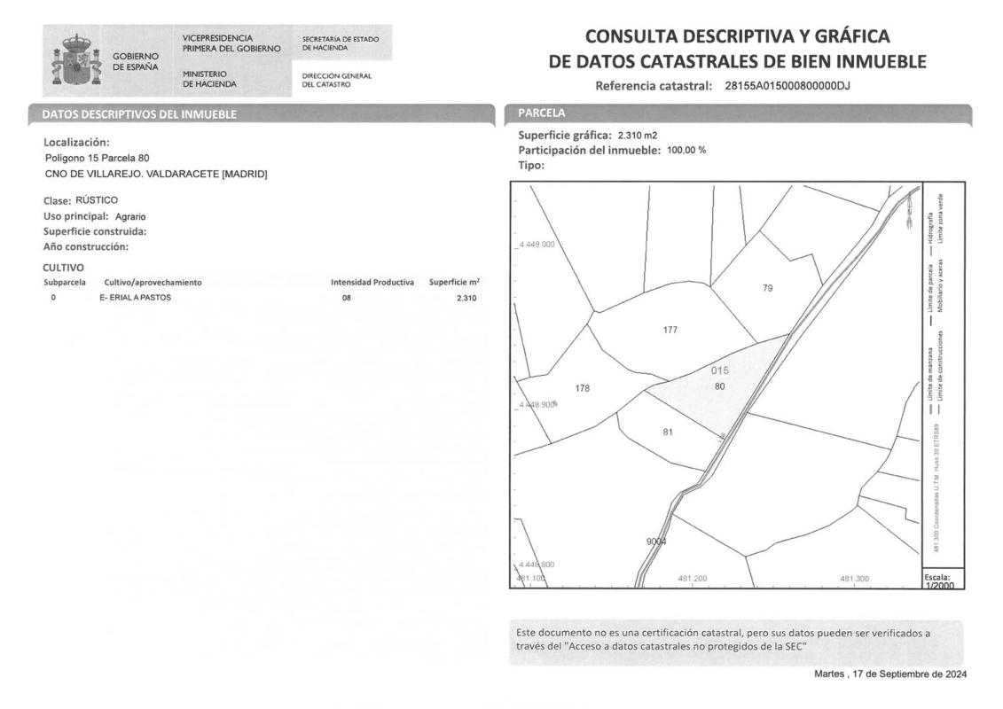 Terreno en venta en Valdaracete, Madrid photo 1