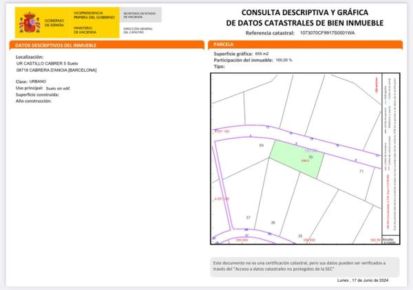 Terreno en calle de Sitges, 5 thumbnail 1