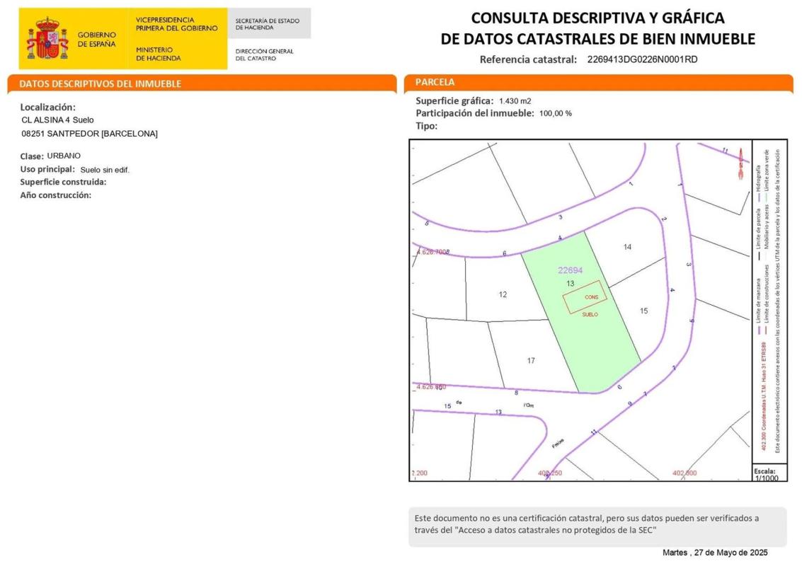 Terreno en venta en Santpedor, Barcelona photo 1