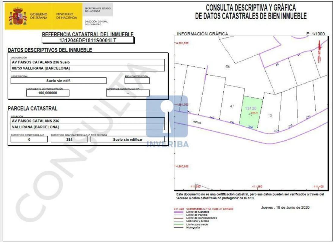 Terreno en venta en Vallirana, Barcelona photo 2
