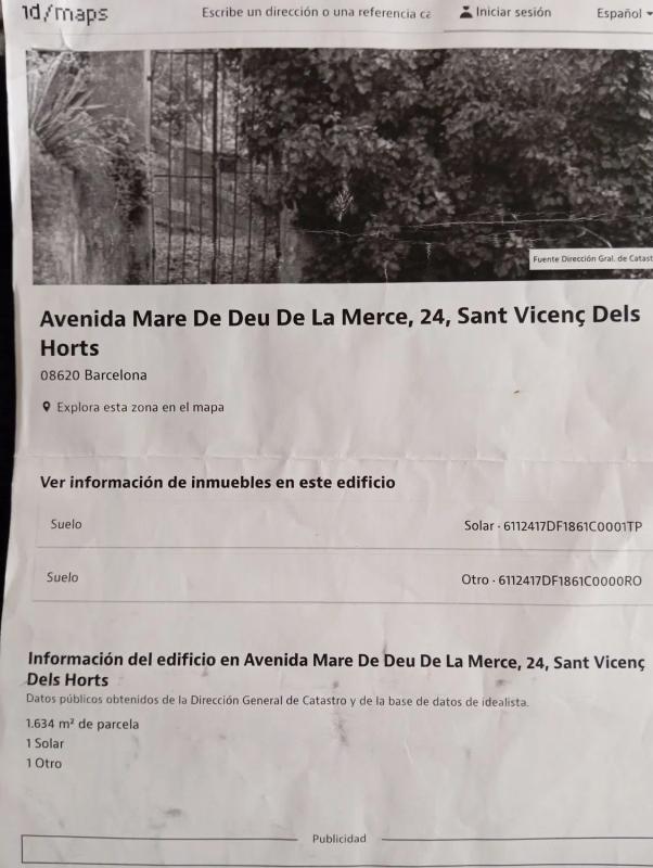 Terreno en venta en Sant Vicenç Dels Horts, Barcelona photo 1