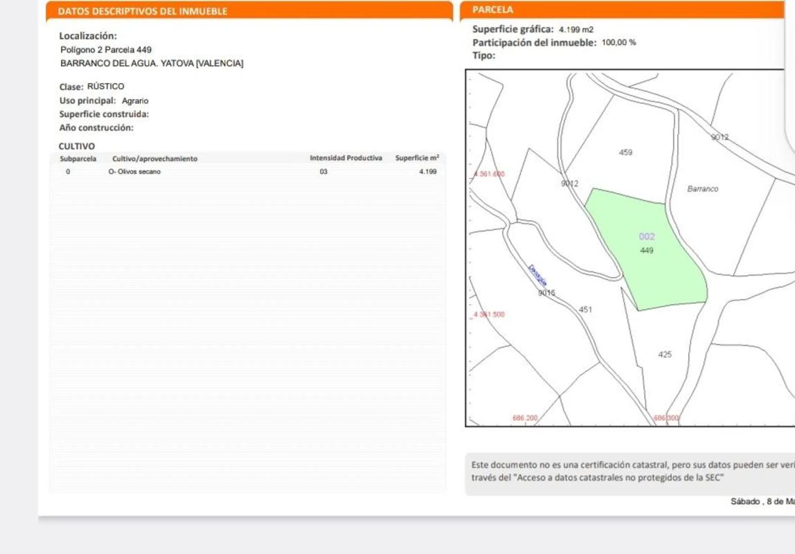 Land for sale in Yatova, Valencia photo 1
