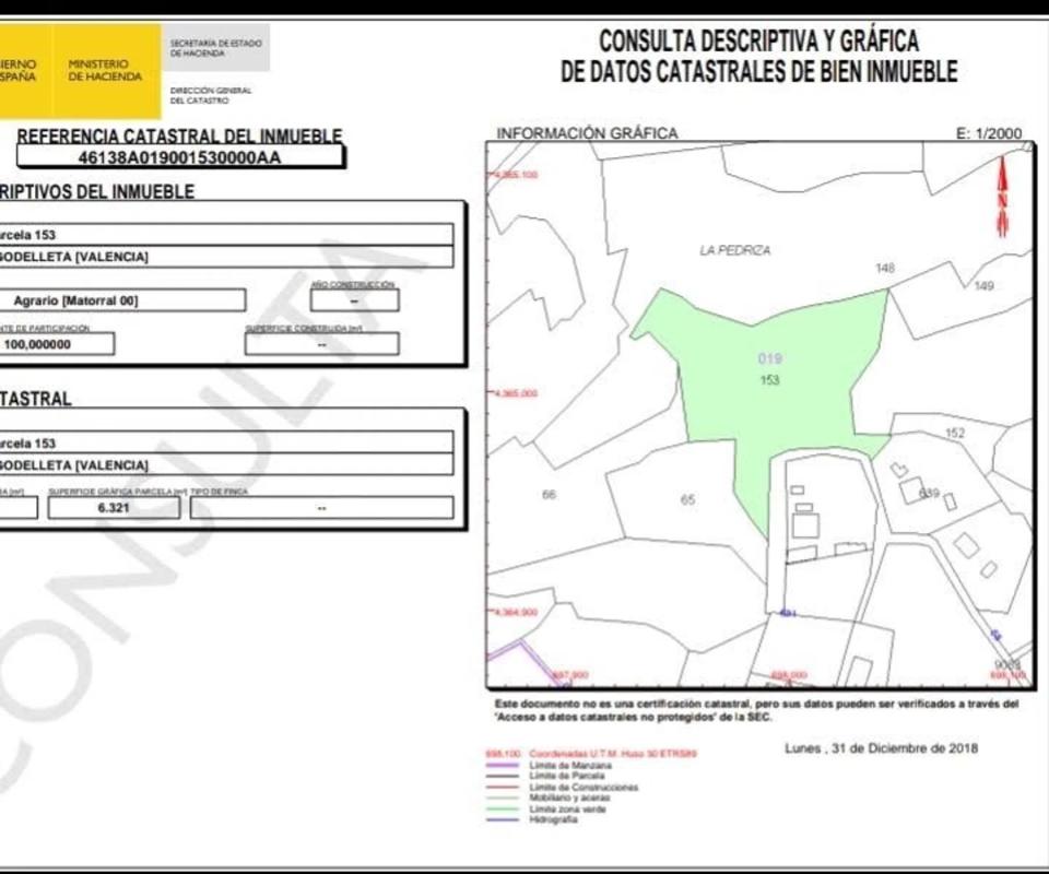 Terreno en venta en Godelleta, Valencia photo 2