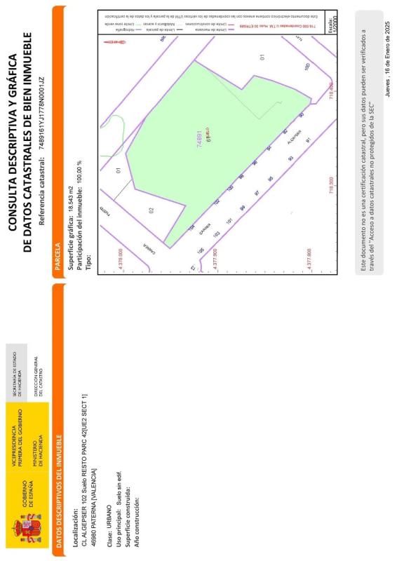 Terreno en venta en Paterna, Valencia photo 1