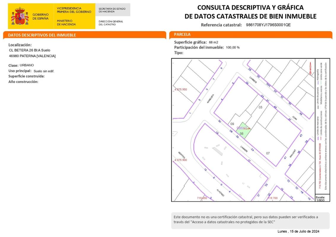 Terreno en venta en Paterna, Valencia photo 2