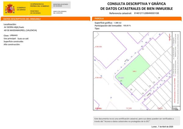 Terreno en avenida de Serra, 46 thumbnail 1
