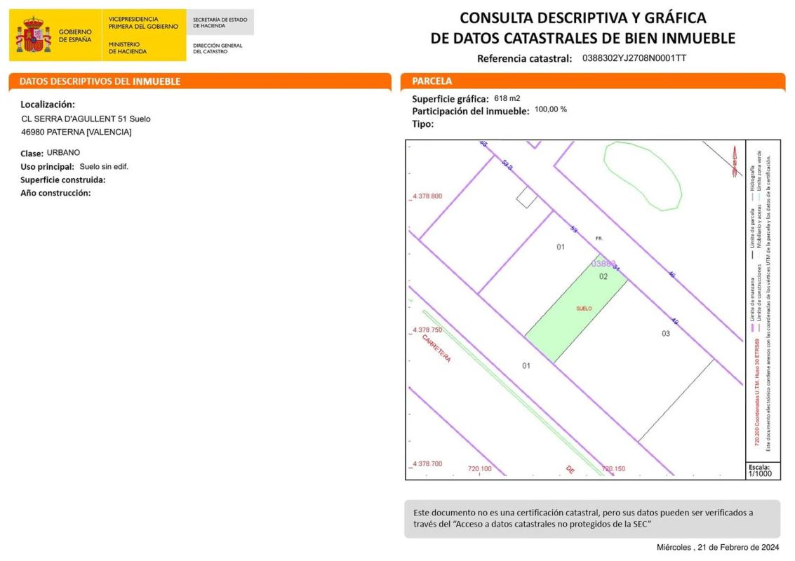 Land for sale in Paterna, Valencia photo 1