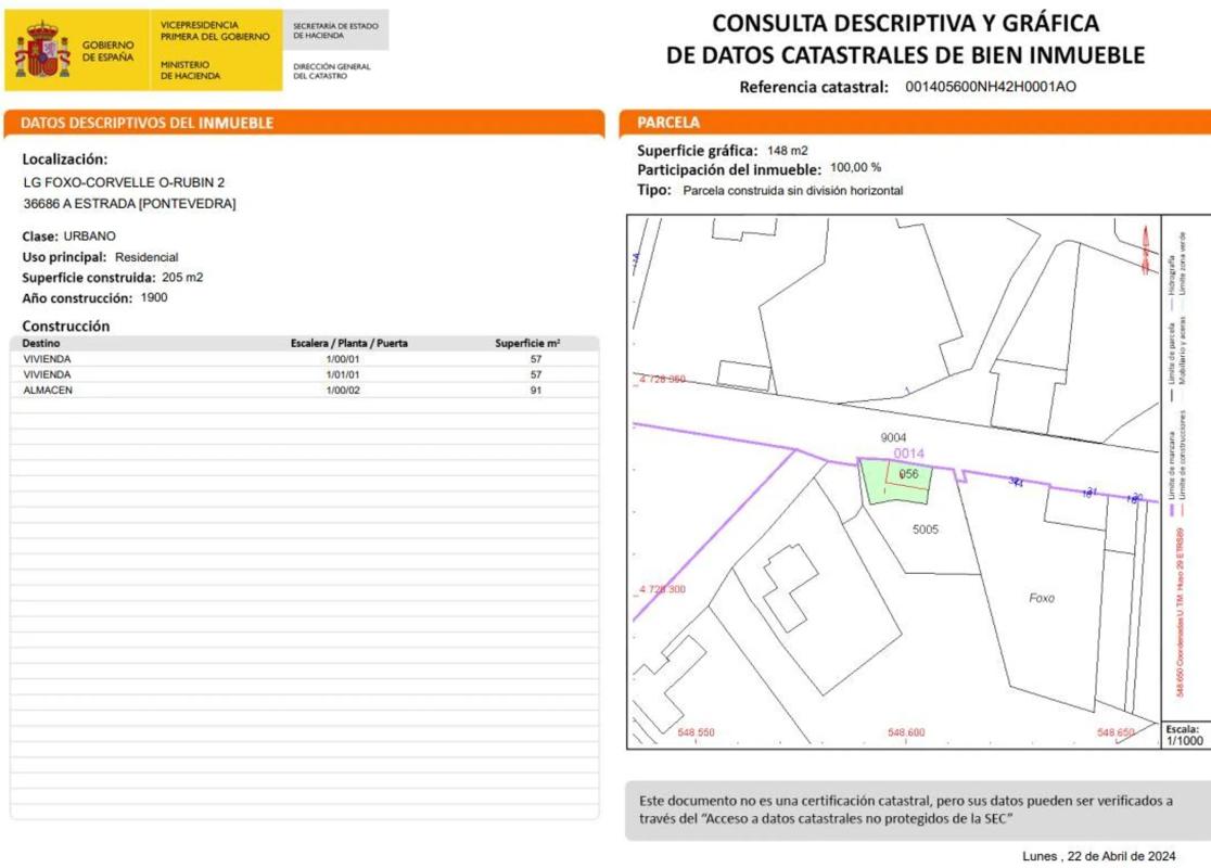 Terreno en venta en A Estrada, Pontevedra photo 2