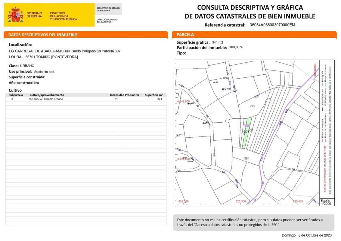 Land for sale in Tomiño, Pontevedra photo 1
