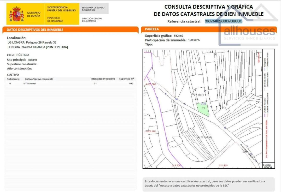 Działka na sprzedaż w A Guarda, Pontevedra photo 1