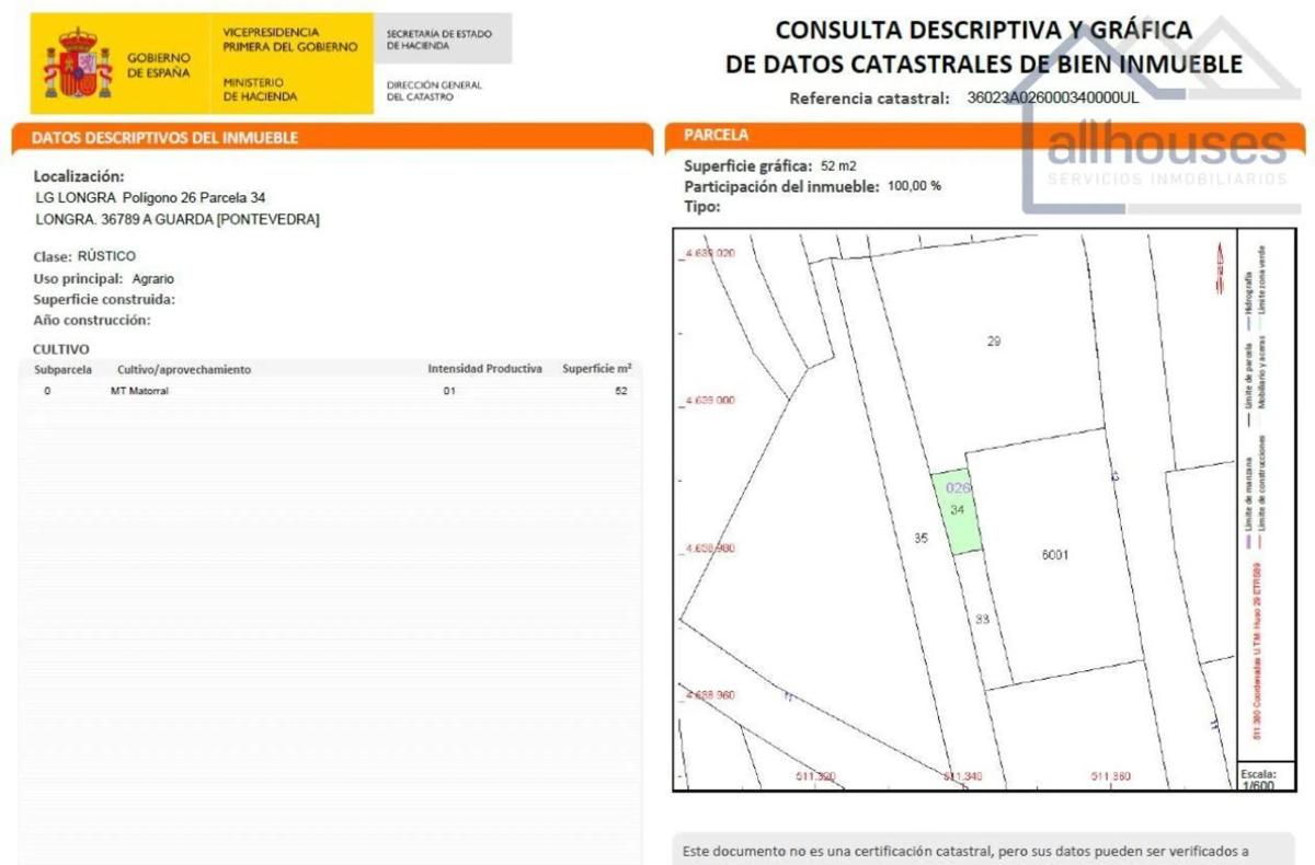 Участок земли на продажу в А Гуарда, Пontevedra photo 3