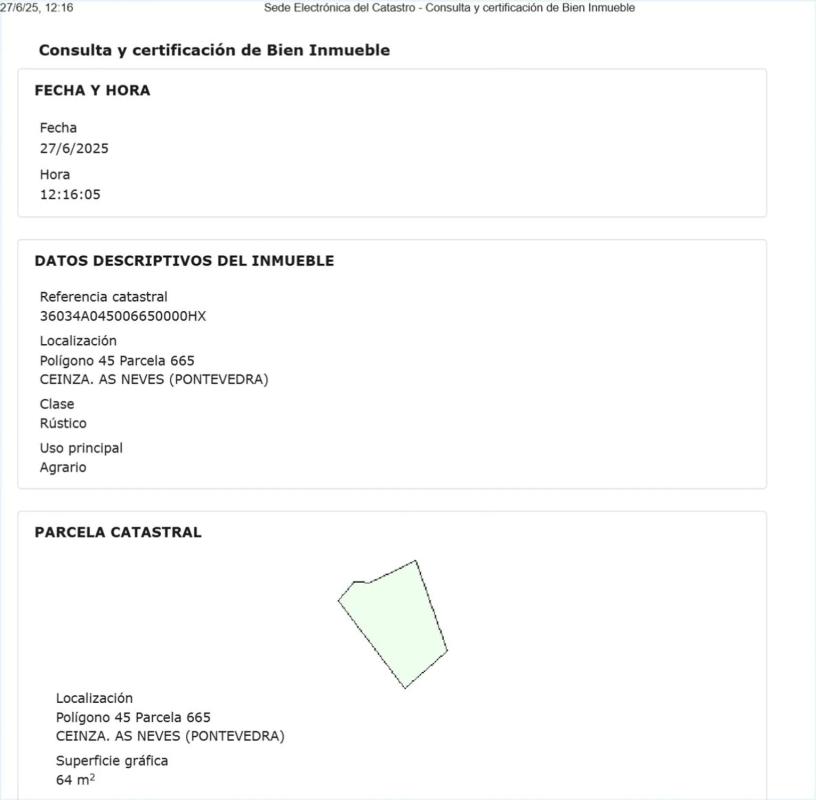 Terreno en venta en As Neves, Pontevedra photo 3