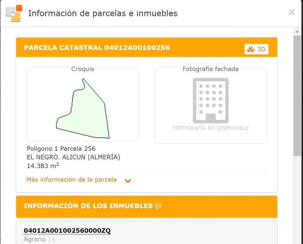 Terreno en venta en Alicun, Almería photo 2