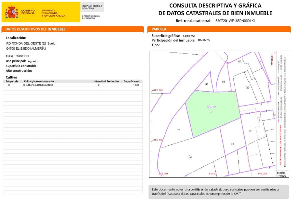 Terreno en venta en El Ejido, Almería photo 1