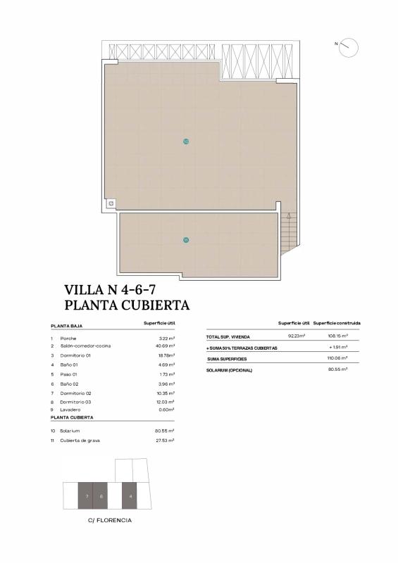 Obra nueva VILLAS OLIVO en Polop (Revista) plan 2
