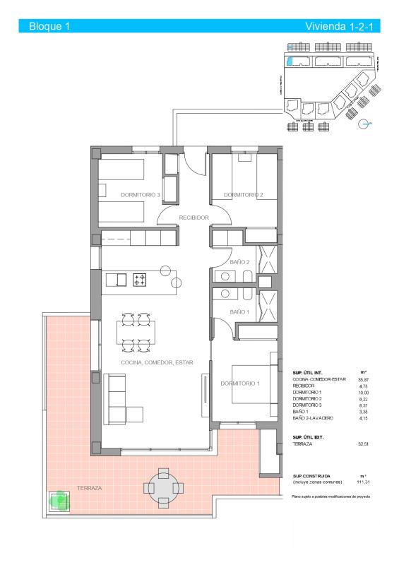 New construction VISTA AZUL XXXVII SPA &amp; NATURE EL RASO in Guardamar del Segura plan 2