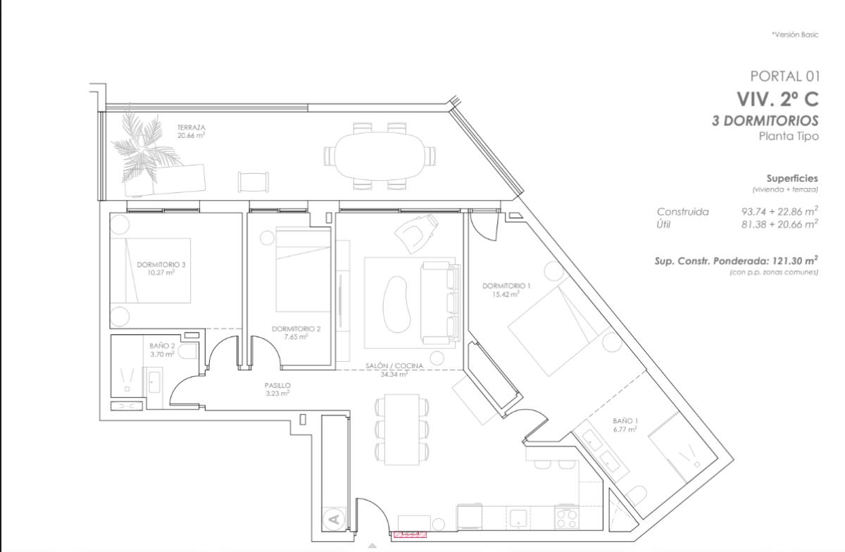 Obra nueva Luminal Homes en Fuengirola (Revista) plan 3
