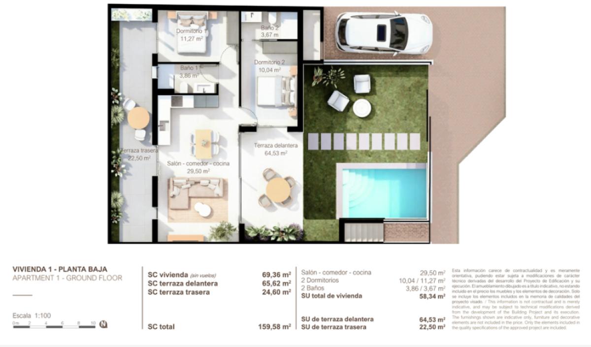 Obra nueva Alma Bungalow en San Pedro del Pinatar (Revista) plan 1