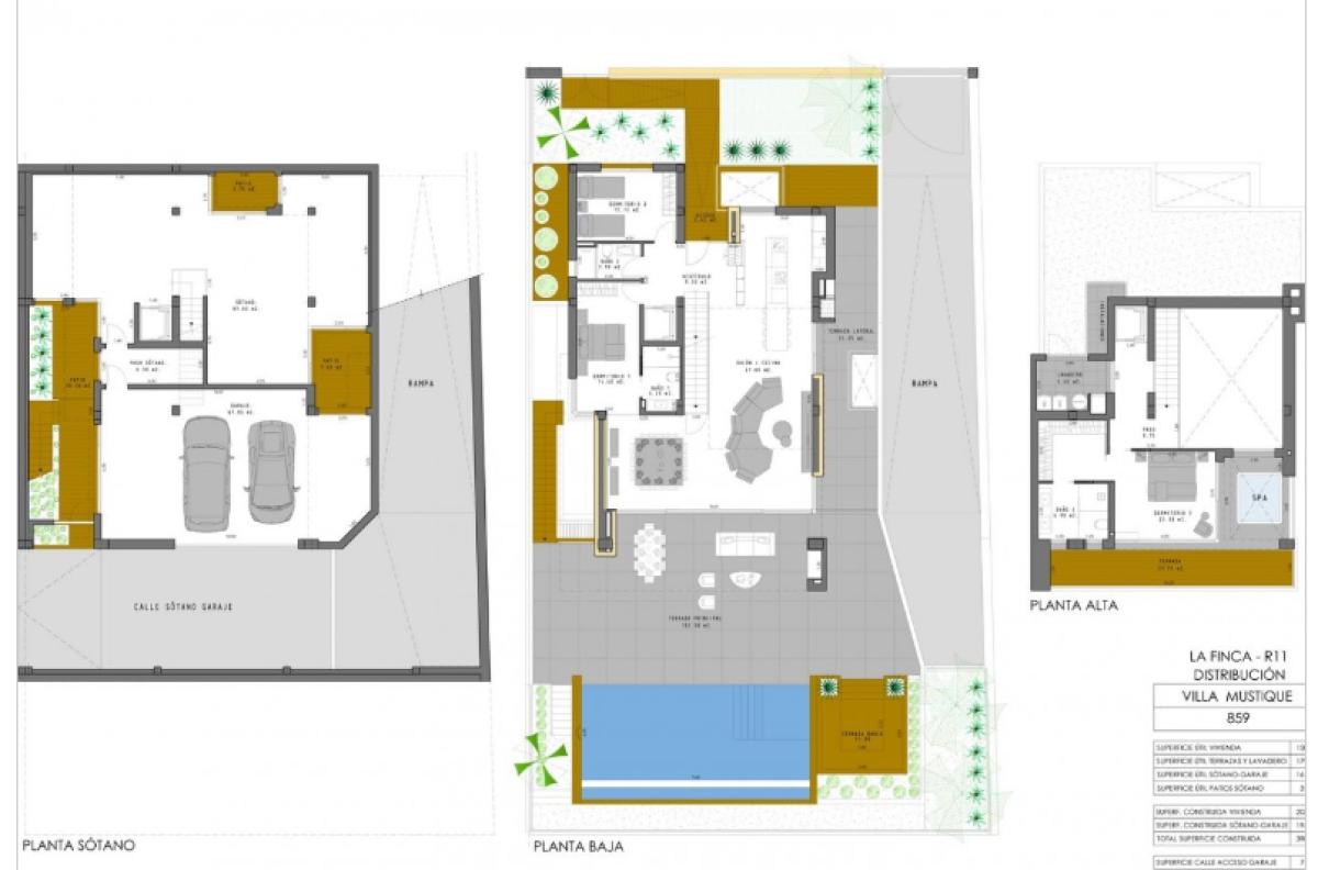 Nowa nieruchomość MUSTIQUE w Algorfa plan 1