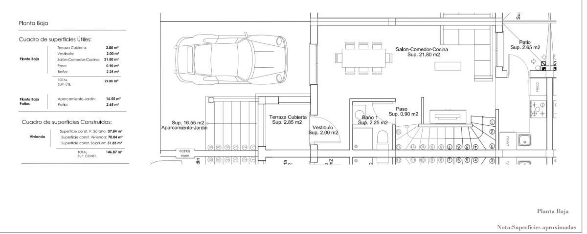 Venta de chalet adosado en , Gran Alacant plan 1