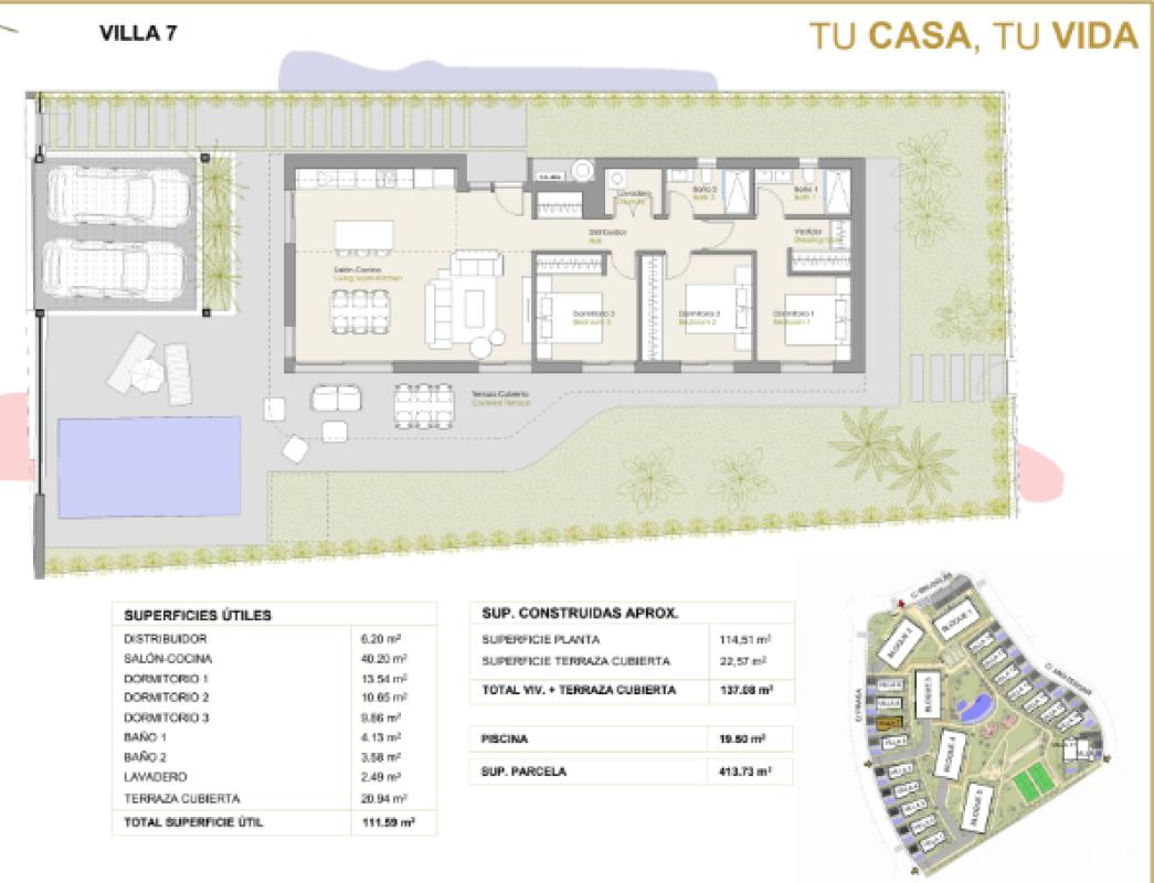 Obra nueva Camparosso Sierra Cortina villas en Finestrat (Revista) plan 1