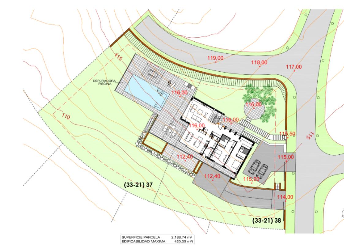 Obra nueva Limonero Green Suites Mimosa villa en Orihuela (Revista) plan 1