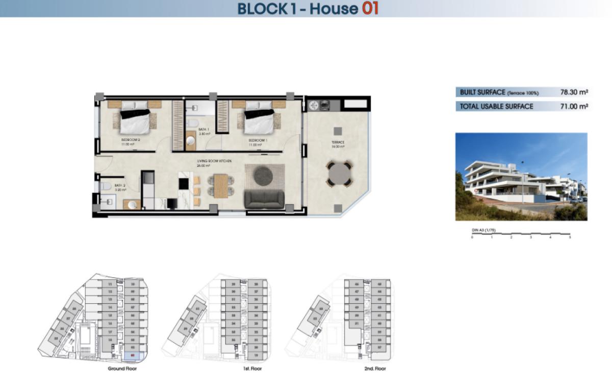 New construction El Pinet Beach II in The Marina plan 2