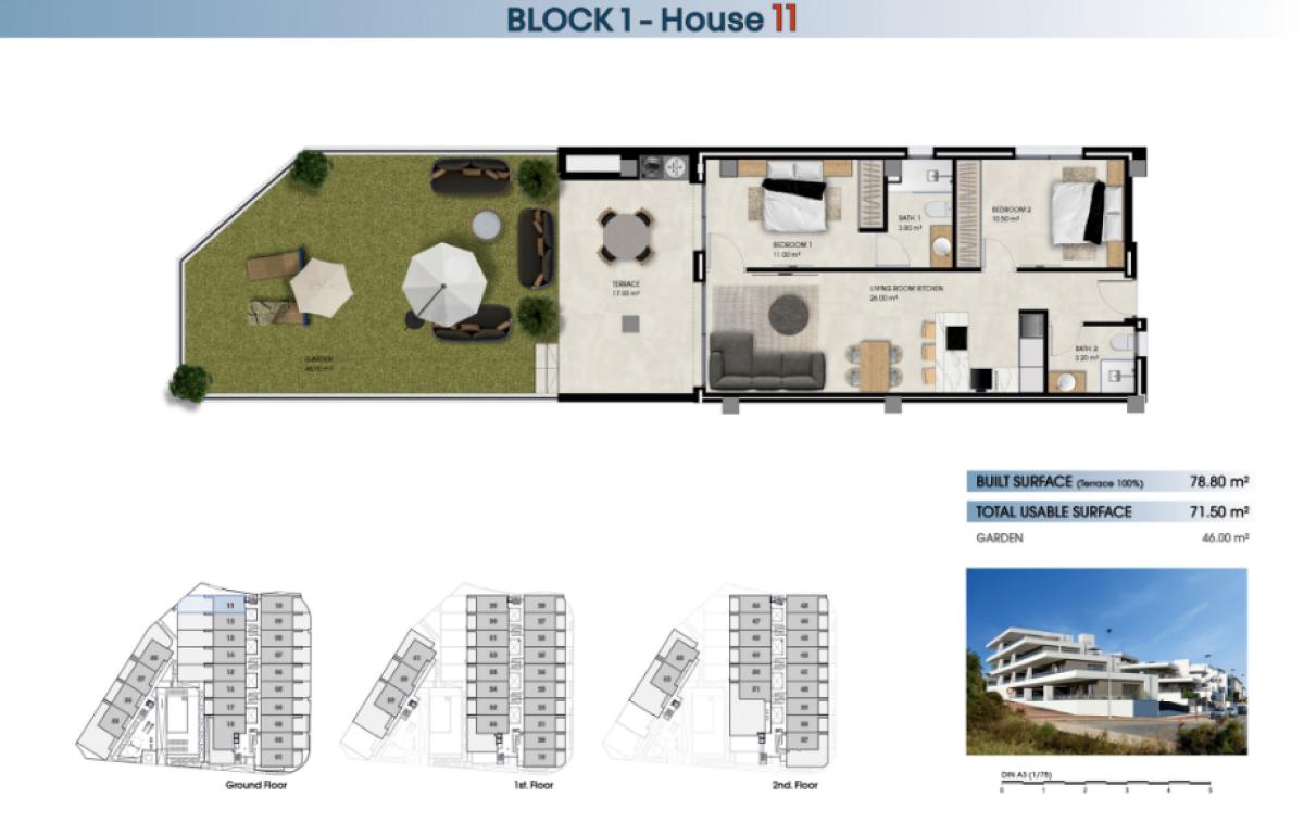 New construction El Pinet Beach II in The Marina plan 4