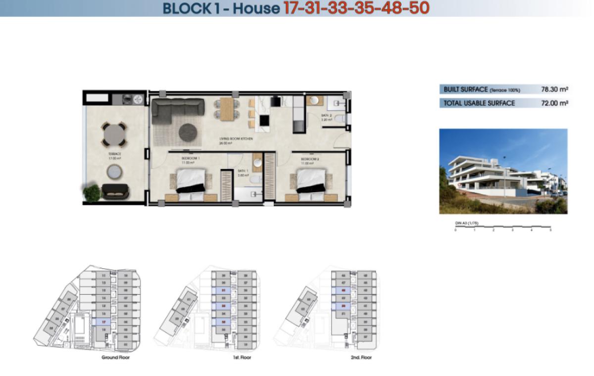 New construction El Pinet Beach II in The Marina plan 5