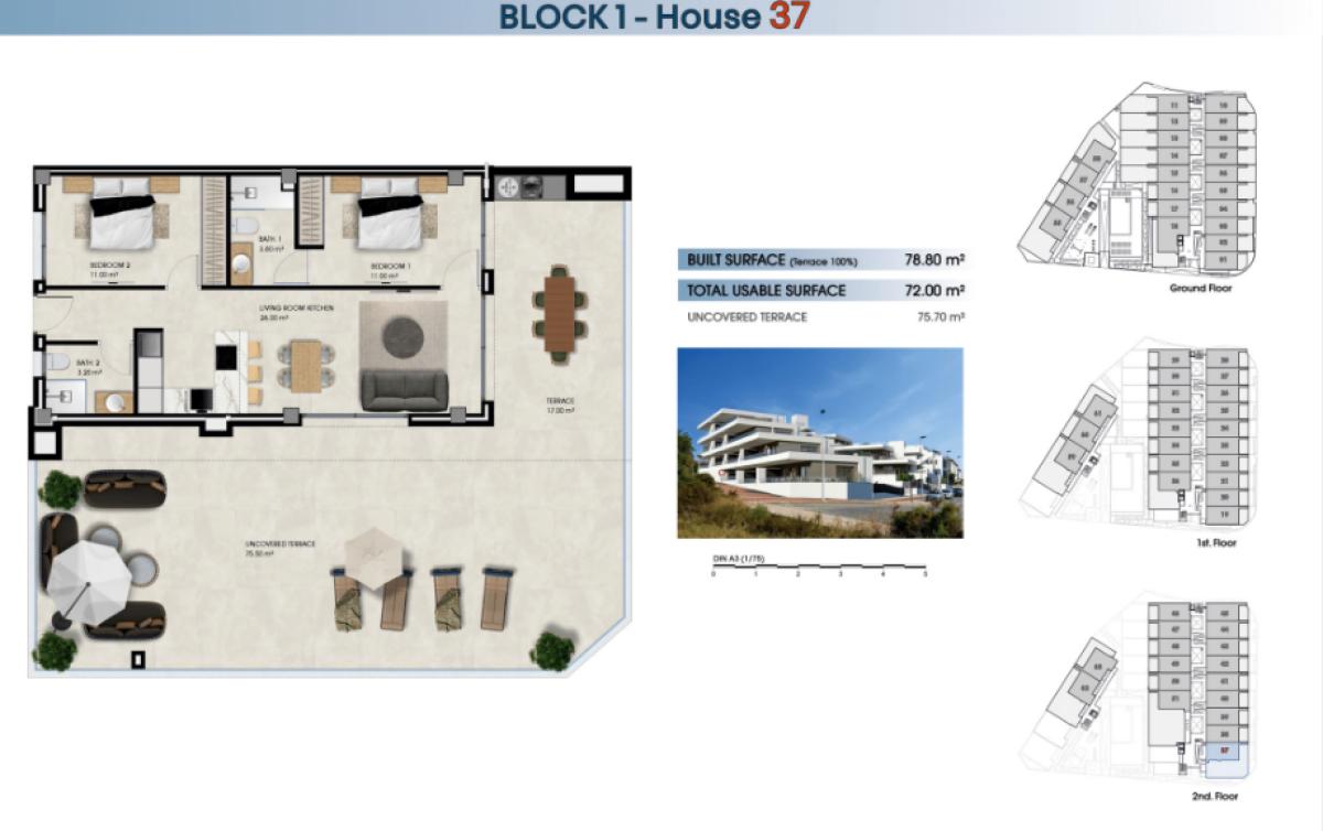 New construction El Pinet Beach II in The Marina plan 7