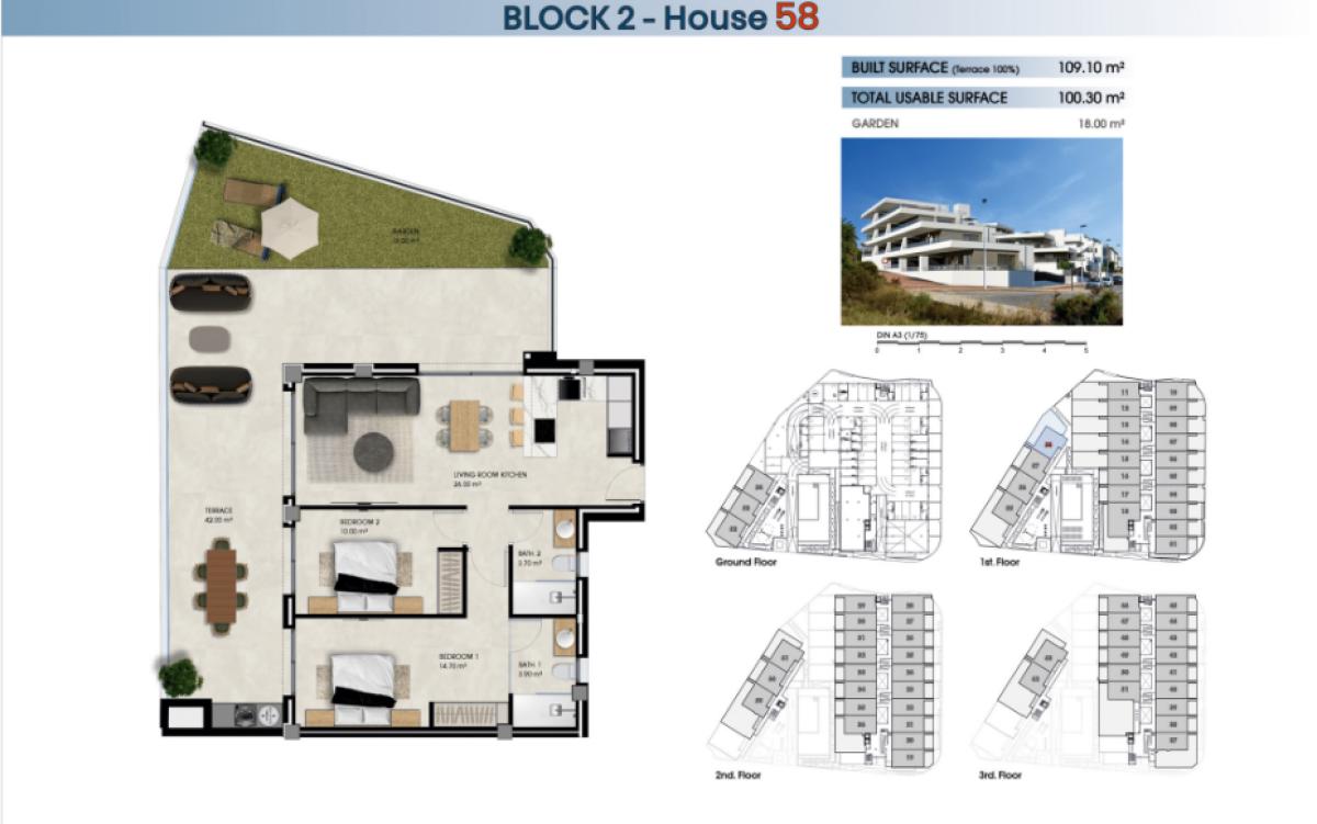 New construction El Pinet Beach II in The Marina plan 9