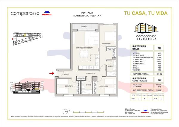 Piso en venta en Camino De las Parras esq. Carrer del Donant, 1, Alicante / Alacant
photo 1