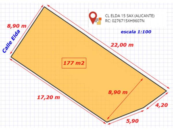 Chalet adosado en venta en  Calle Elda , Sax photo 1