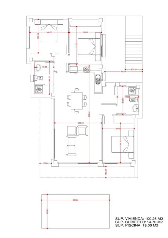 New construction Las Colinas in Pedreguer plan 1