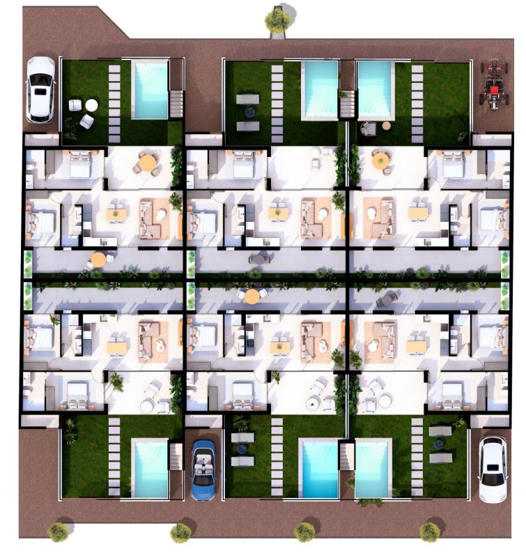 Obra nueva Alma Bungalow 3 en San Pedro del Pinatar (Revista) plan 3