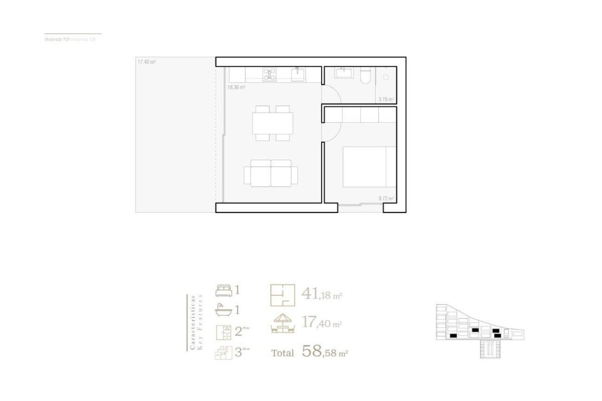 New construction Orquidea in Alfaz del Pi plan 1
