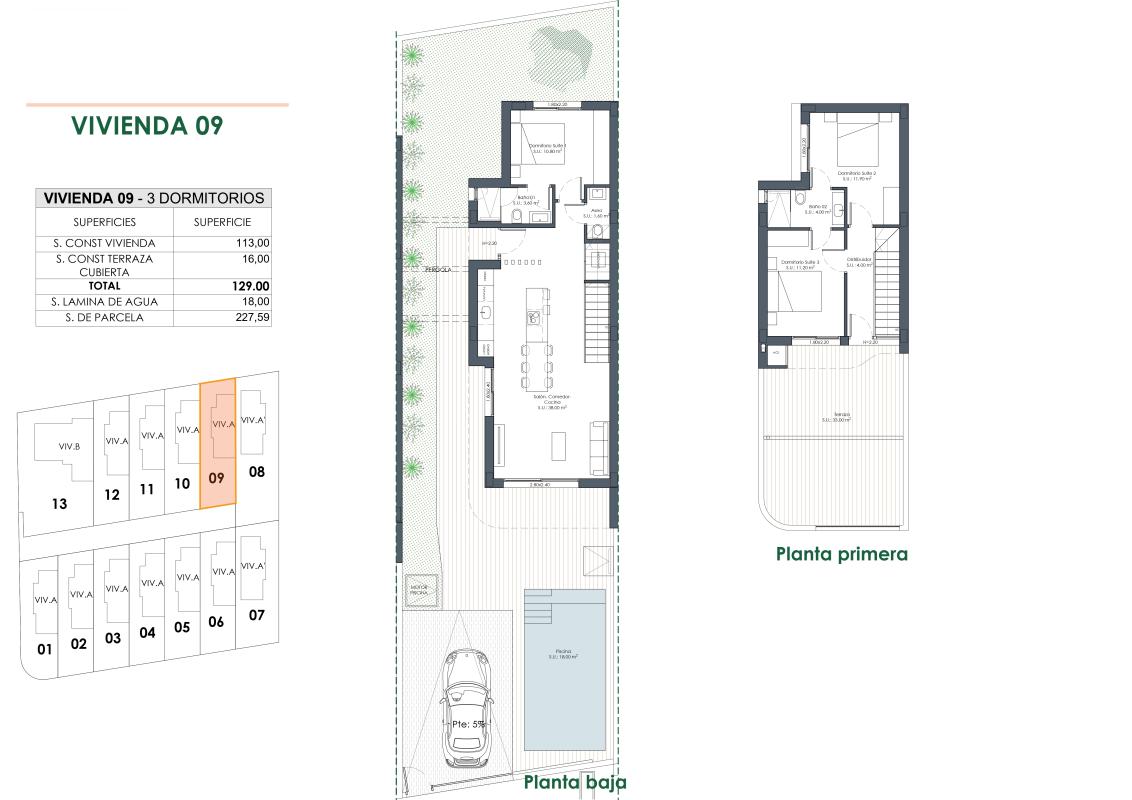 Obra nueva Citrus Horizon Villas en Los Montesinos (Revista) plan 3