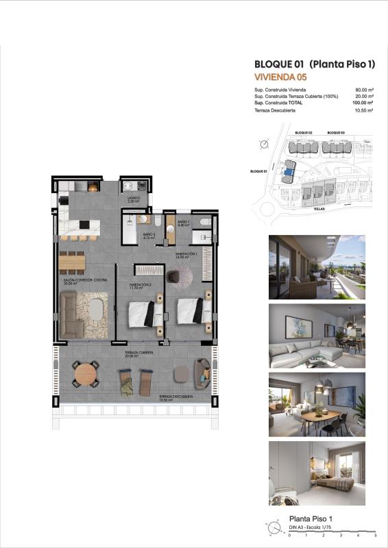 Venta de ático en  Carrer d´Equador 12, Finestrat plan 1