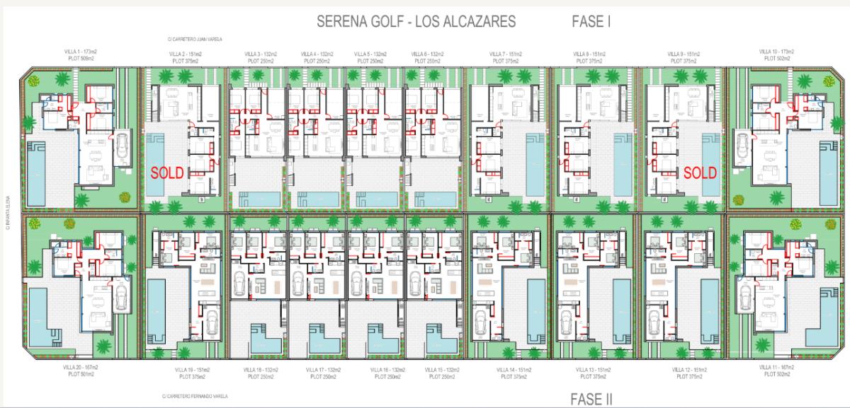 Obra nueva Villas Alejandra XI El Recuerdo en Los Alcázares (Revista) plan 1