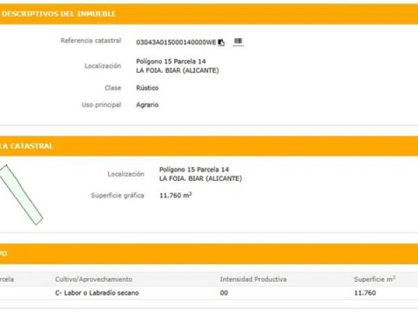 Terreno en Biar photo 2