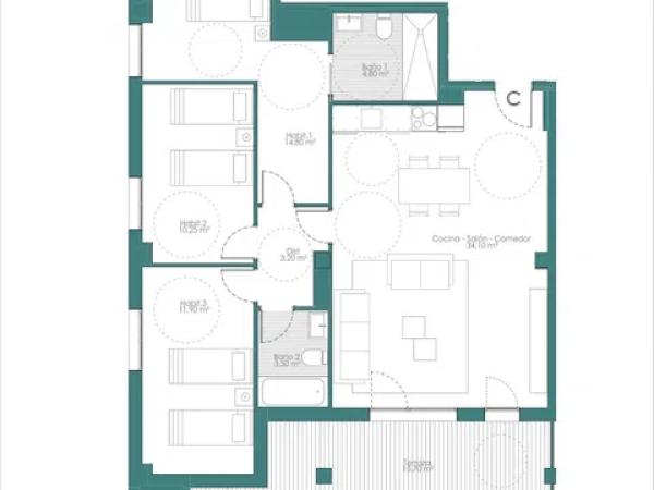 Sale of flat in Calle Fuente de Neptuno s/n, Zaragoza
 photo 1