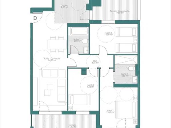 Sale of flat in Calle Fuente de Neptuno s/n, Zaragoza
 photo 2