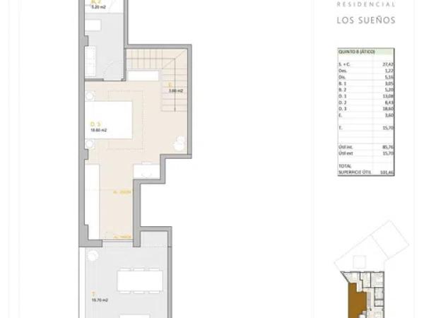 Penthouse for sale at Calle Francisco de Quevedo, 3, Zaragoza thumbnail 1