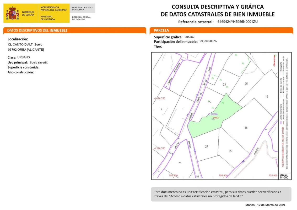 Terreno en venta en Orba, Alicante photo 1