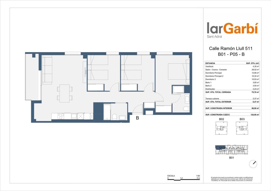 Venta de piso en Ramón Llull, 511, Sant Adriá de Besós
 photo 2