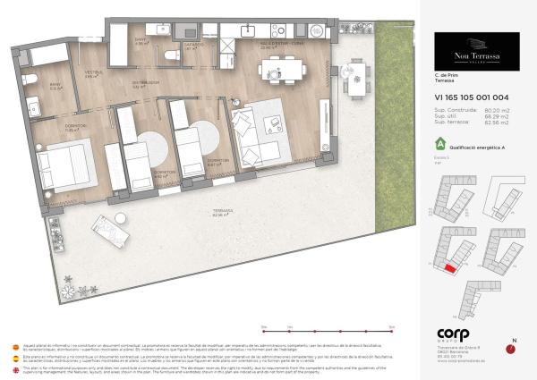 Продажа квартиры на Calle de Prim, Терраса
 photo 1