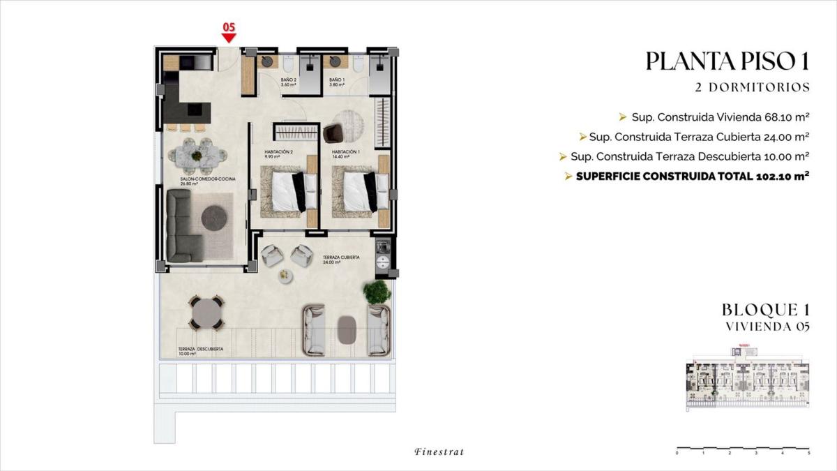 Venta de piso en Piso en Calle Mexico, 31, Balcón de Finestrat-Terra Marina, Finestrat, Finestrat
photo 1