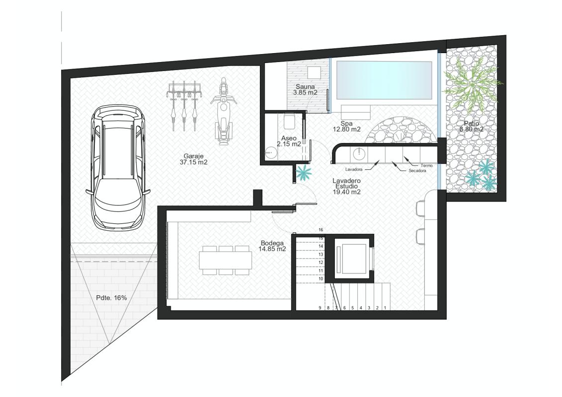 New construction Villa Infinity Mare in Cape Palos plan 5