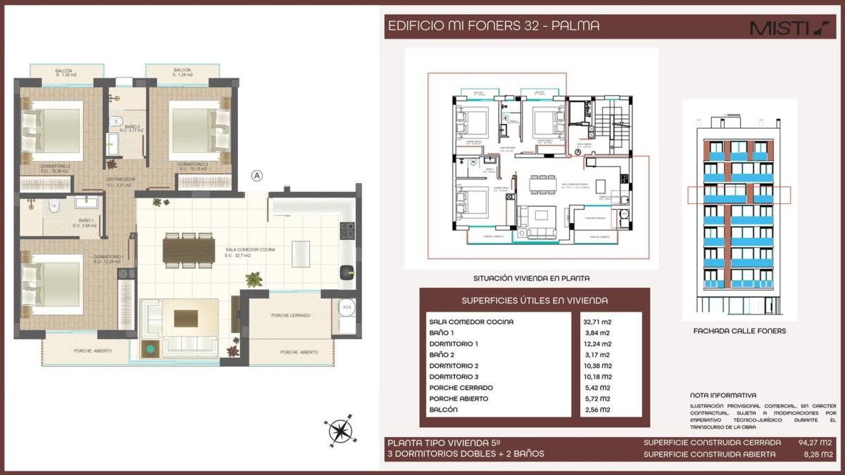 Venta de piso en Piso en Calle dels Foners, 32, Foners, Palma de Mallorca, Palma de Mallorca
photo 1