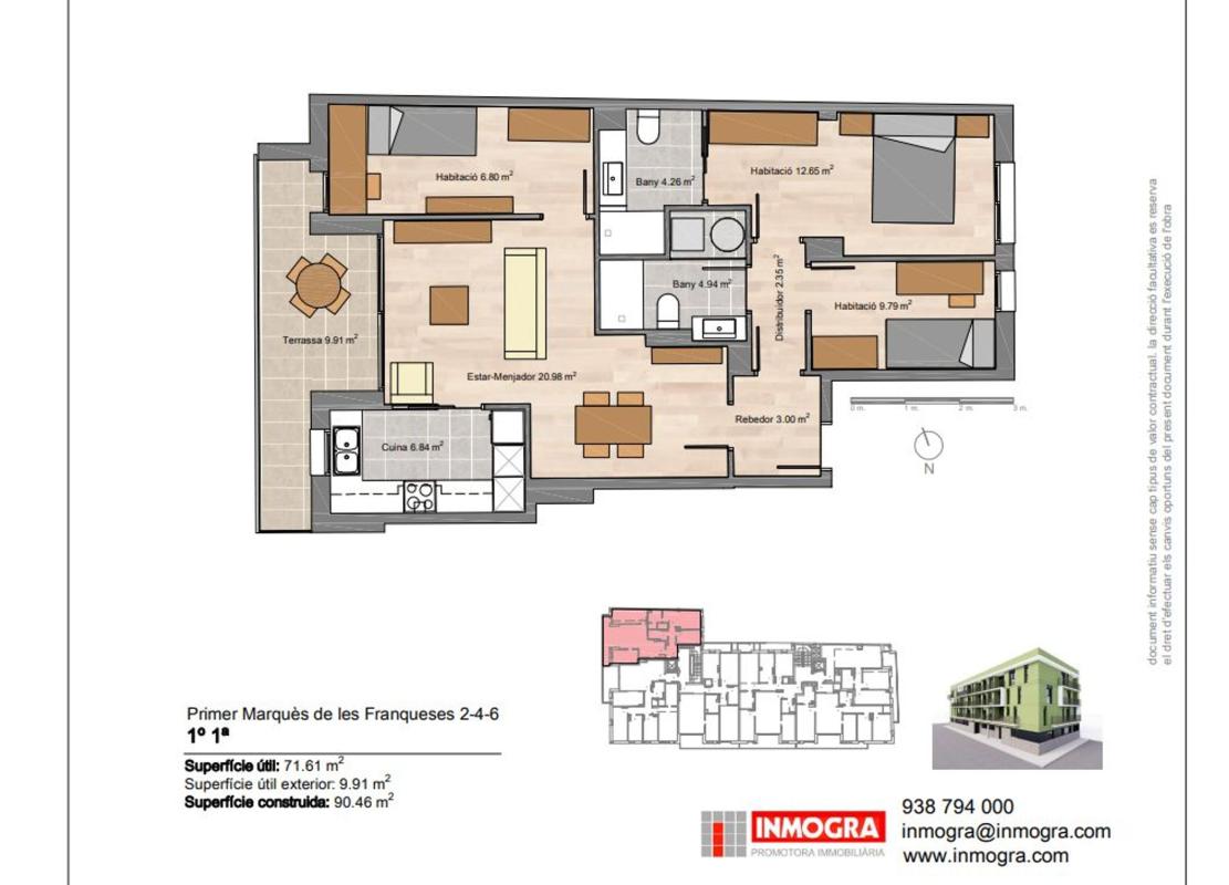Venta de piso en Piso en Calle Primer Marques Franqueses, 2, L'Hostal - Lledoner, Granollers, Granollers
photo 3